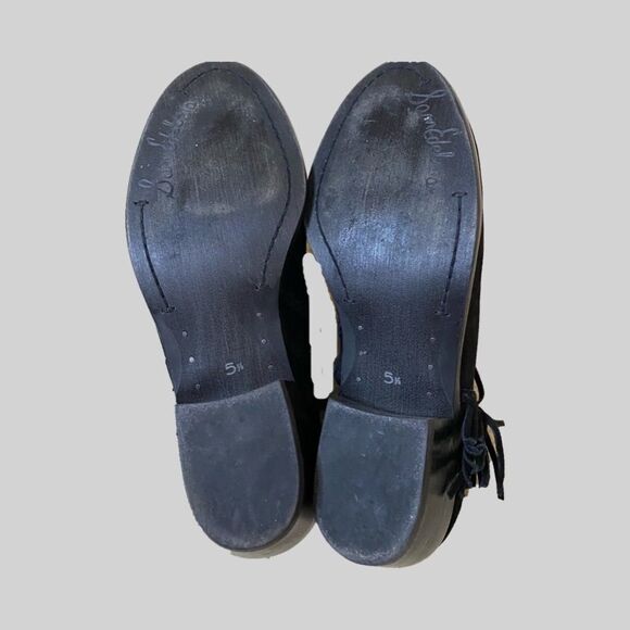 Sam Edelman Black Ankle Boots with Fringe - Picture 5 of 8